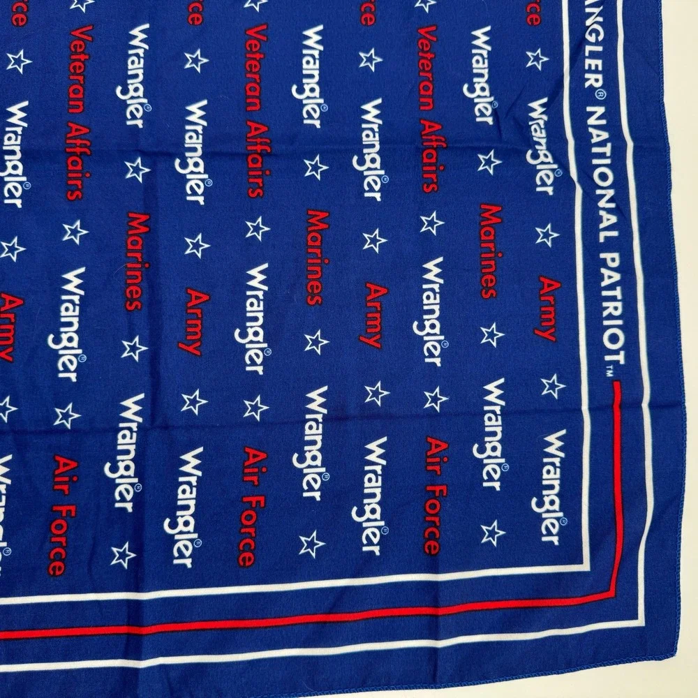 Wrangler National Patriot Bandana Scarf‎ Navy Blue White Red Stars Military